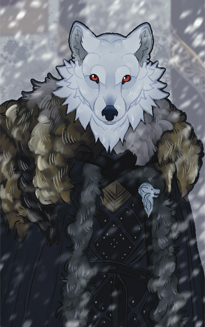 Jon Snow Furry Print: 7x12 in