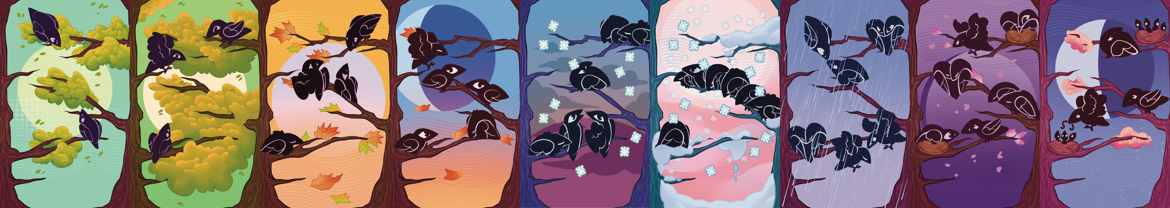 Murderous Seasons Print: 15x3 in