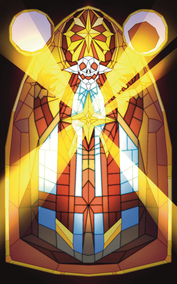 Stained Glass Papa Print: 7.5x12 in
