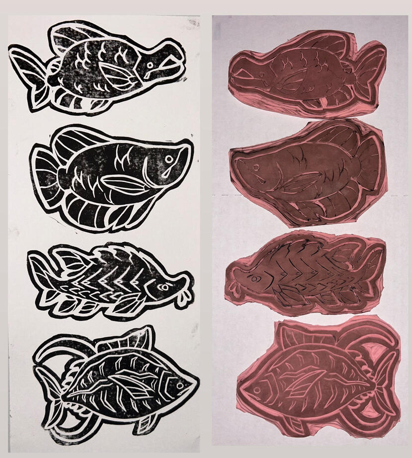 "assorted fish; stamps 01-04"